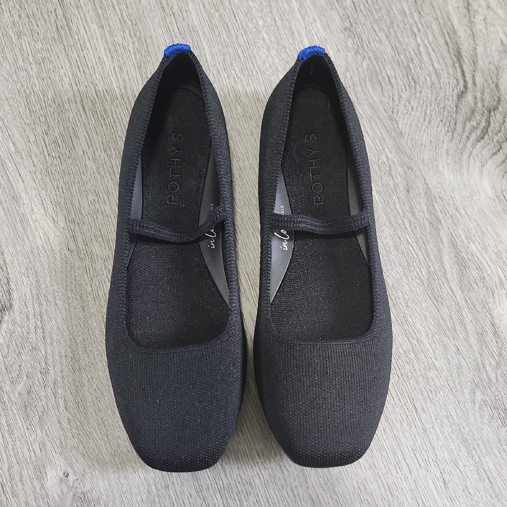Rothy's The Max Square Mary Jane In Black